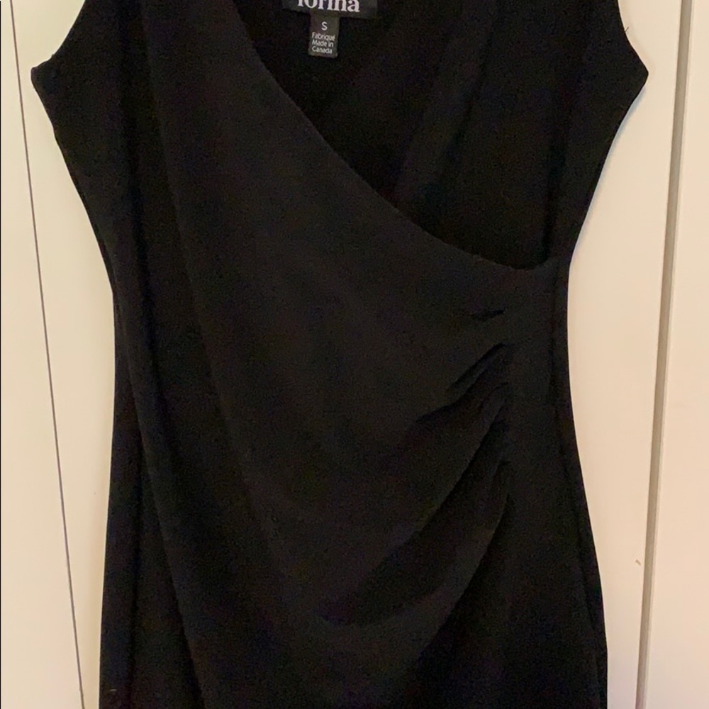 Black midi dress